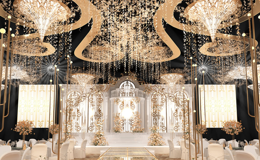 市南花木兰喜事汇金色大厅效果展示